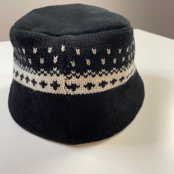 Vintage FILA Rare FISI Logo Knit Wool Winter Bucket Hat Cap Emblem One Size